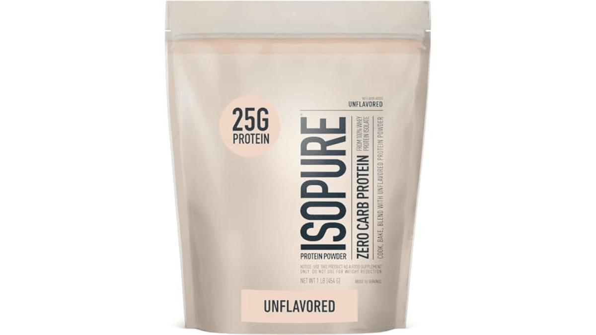 Isopure Unflavored Protein, Whey Isolate image